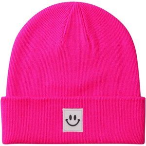 MaxNova Knit Beanie Hat with Smile Face for Men/Women
